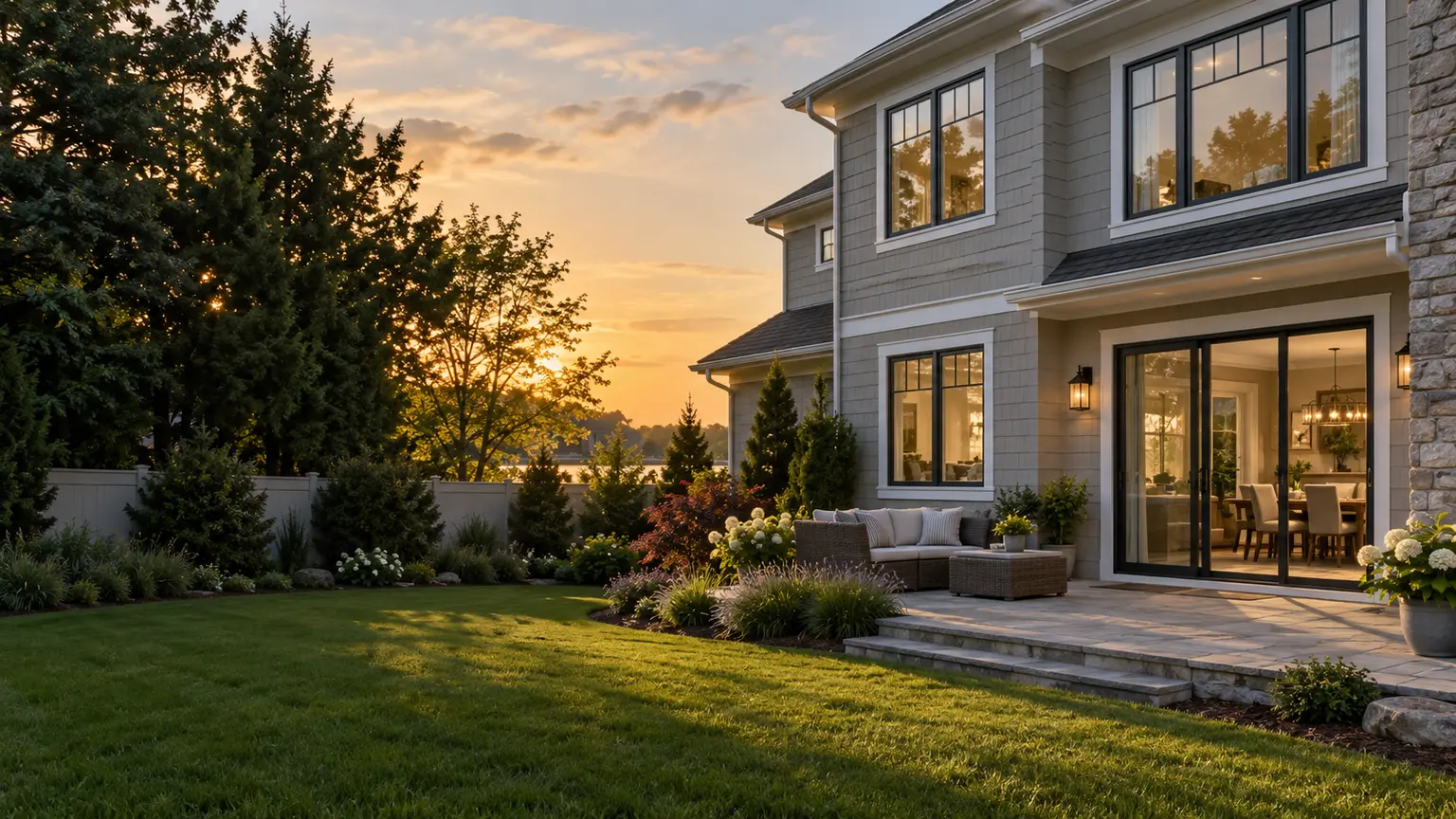 South Jersey home with modern windows and patio doors